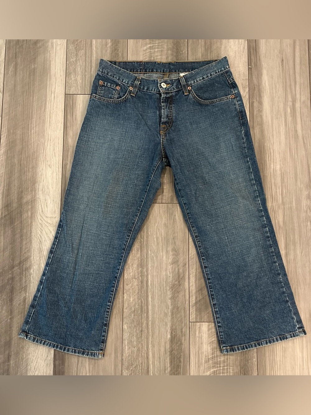 Lucky Brand Women's Dungarees Classic Fit Crop Denim Jeans